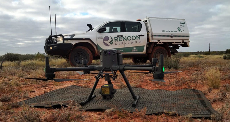 LiDAR-equipped survey drone in flight
